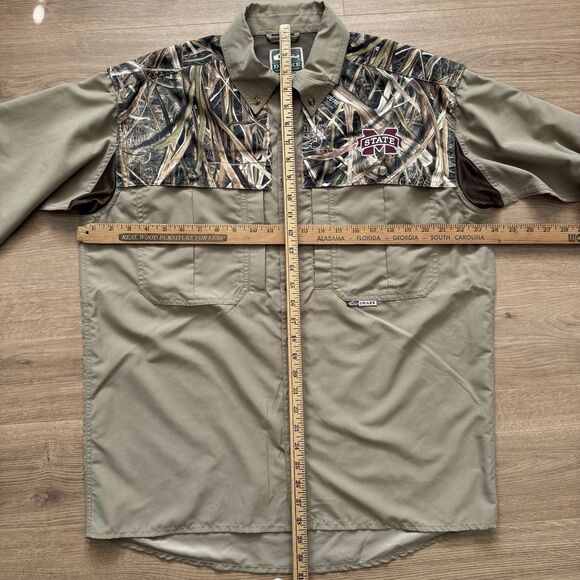 Drake Waterfowl Systems MS State Camo Hunting Fishing Shirt Men’s S Polyester - Picture 9 of 10